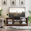 TV Stand for TVs up to 55 Inches Wooden 6 Storage Compartments TV Cabinet Table