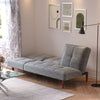 Multifunctional Adjust Sofa Bed Velvet Chesterfield 3 Seater Beige/Grey Sofabed