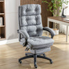 Home Office Chair Recliner Swivel Adjustable Linen Fabric Computer Desk Chair