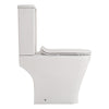 Modern Close Coupled Toilet Bathroom White Ceramic Soft Close Seat WC Pan Home