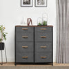 Grey Chest of Drawers 8 Fabric Drawers Bedroom Storage Cabinet Organizer Units