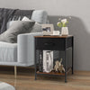 Set of 2 Nightstand 2-tier Bedside End Sofa Coffee Table Storage Table W/ Drawer