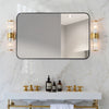 81 x 51cm Bathroom Wall Mirror Rectangular Wall Hanging Mirror Rounded Corner