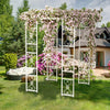 270cm Modern Pergola Metal Gazebo Sun Shade Shelter Wedding Decoratable Canopy