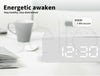 Digital LED Large Display Alarm Clock USB Charging Operated Mirror Face Design