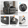 Power Lift Electric Recliner Chair Sofa with Cup Holder Armchair for Elderly