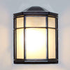 Vintage Coach Lantern Wall Light Outdoor Frosted Glass Bevel Garden Retro Lamp