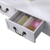 Dressing Table Tri Fold 3 Mirror 4 Drawer & Stool Set Bedroom Vanity Makeup Desk