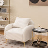 Modern Upholstered Accent Chair w/ Removable Pillow Single Sofa Chair Armchair