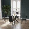 Large Rectangle Clear Tempered Glass Dinner Table for Living Dining Room Kitchen