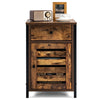 Industrial Storage Cabinet Sofa Side Table End Table Bedroom Nightstand W/Drawer