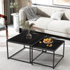 Small Large Nesting Marble Coffee Table Stacking End Table SpaceSaving Sofa Desk