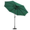 2.4x3m Round Garden Parasol with Base Set Outdoor Umbrella Sun Shade Crank Tilt