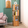 136cm Slim 4-Tier Bookcase Corner Display Cabinet Storage Shelf Cupboard Tall