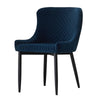 Luxury 2x Navy Blue Velvet Fabric Chairs Lounge Office Chairs Reception Home TOP