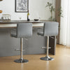 2Pcs Leather Bar Stools Breakfast Kitchen Dining Chairs Swivel Bar Salon Stools