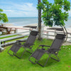 Mondeer 2 x Zero Gravity Recliner Chair Sun Lounge Outdoor Garden Folding Patio