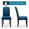 Set of 2 Kitchen Dining Chairs Padded High Back Leisure chair Armless Side Chair