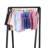 Clothes Rail Rolling Garment Shelf Heavy Duty Hanging Rack Display Stand Metal
