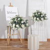 Artificial Rose Hydrangea Flowers Bouquet Leaves Balls Wedding Home Garden Decor