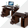 Computer Desk Home Office Workstation with 2 Drawers & Storage Compartments
