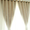 Star Blackout Window Curtains Hollow Thermal Insulated Home Bedroom Living Room
