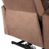 Single Sofa Fabric Power Lift Electric Recliner Chair Armchair Rise Chair Brown