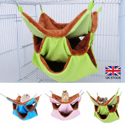Hamster Warm Guinea House Squirrel Soft Rat Hanging Hammock Pet Bed Ferret Gift