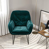 Upholstered Velvet Armchair Lounge Chair Accent Button Metal Legs Fireside Sofa
