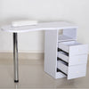 Manicure Nail Art Table Beauty Salon Technician Station Desk Storage w/3 Drawers
