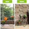 Large Bicycle Plant Stand Rack Holder Metal Garden Shelves Flower Display Holder