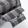 Tartan Checked Bonded Fabric Armchair Wingback Sofa Recliner Padded Lounge Chair