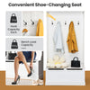3-in-1 Hall Tree Shoe Storage Bench & Coat Rack Entryway Storage 5 Double Hooks