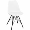 Set of 2 Dining Chair Modern Lounge Chair Makeup Vanity Chair Cushioned PU Seat