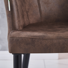 Zarah Faux Leather Armchair | Modern Dining Chair Brown Chocolate Latte Mocha UK