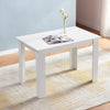 Modern White Dining Table for 2-4 Small Space Wooden Kitchen Table Writing Table