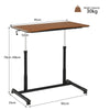 Mobile Standing Desk Height Adjustable Computer Desk w/Rolling Casters & Crank