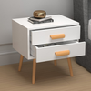 Bedside Table With Drawer Nightstand Storage Furniture Wooden Cabinets Bedroom