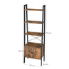 Ladder Shelf Bookshelf Rack Stand with Cupboard 4Shelves Storage Display LLS47BX