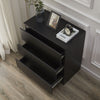 Wood Bedside Cabinet Chest of Drawers Side End Table With Drawers Black White