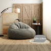 Large Adult Bean Bag Cover Indoor Beanbag Seat Lazy Lounger NO-Filling Grey