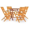 5 Piece Garden Dining Set Solid Wood Teak P3B0