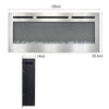 LED Electric Wall Mounted/Recessed Insert Fireplace 36-60'' 12LED Fire Flame