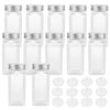 12 x Glass Clip Seal Spice Jars Airtight Container Kitchen Storage Herbs Food UK