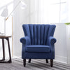 Ribbed Cocktail Wing Back Chesterfield Queen Anne Armchair Accent Tub Chair Sofa