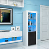 Cabinet Sideboard Unit Cupboard Display Matt body - High Gloss Doors LED Lights