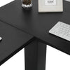 L-shaped Corner Computer Desk PC Table Workstation Home Office Furniture Black