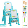 Kids Folding Double Sided Magnetic Drawing Board Easel with Colour Chalk Eraser