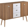 Modern Sideboard Buffet 2 Doors 3 Drawers Storage Cabinet Cupboard White Home