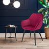 1x Dining Chair Velvet Upholstered Chair Lounge Living Room Kitchen Cafe Home